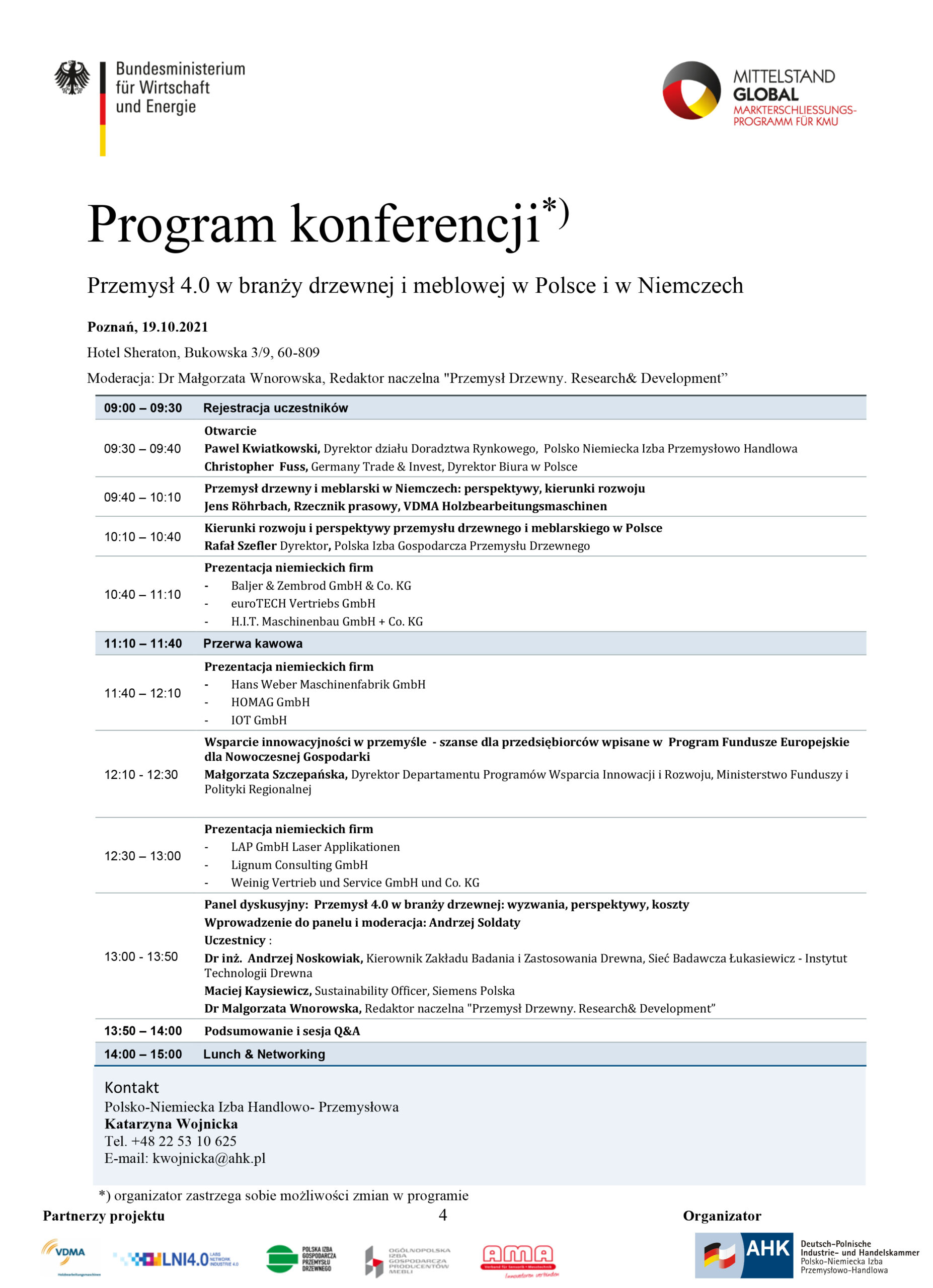 Konferencja „Przemysł 4.0 w branży drzewnej i meblowej w Polsce i Niemczech”