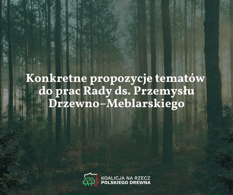 Koalicja na Rzecz Polskiego Drewna apeluje o realne wsparcie przemysłu drzewnego